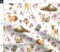 Woodland Forest Friends Flowers Deer Baby Animals Fox Custom Printed Fabric by Spoonflower Various Fabrics by the Yard or Fat Quarter
